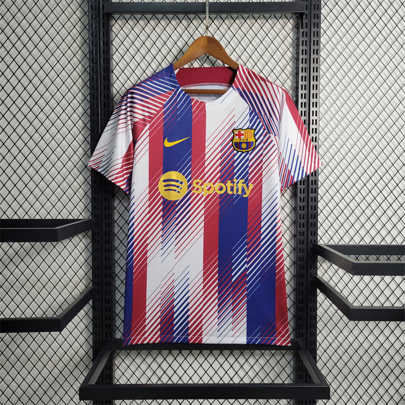 23/24 Barcelona Pre-Match Shirt Training Jersey - Fans Version